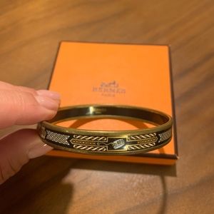 Hermes Gold Enamel Bangle